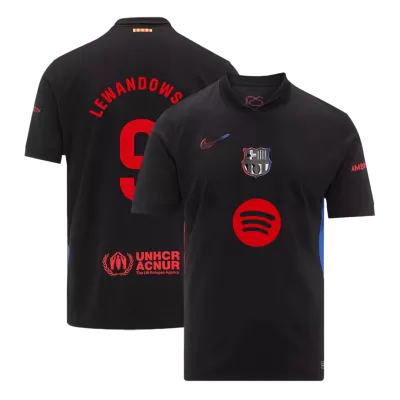 LEWANDOWSKI #9 Barcelona Shirt Away 2024/25 - Spotify Logo Without Text - bestfootballkits