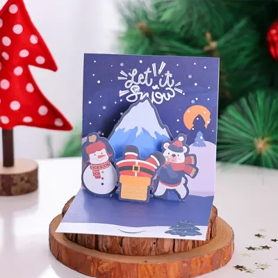 1 Pcs Random Style Personalized Christmas Greeting Card - bestfootballkits