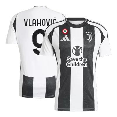 VLAHOVIĆ #9 Juventus Shirt Home 2024/25 - Save The Children Sponsor  - bestfootballkits