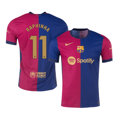 Authentic RAPHINHA #11 Barcelona Shirt Home 2024/25 - bestfootballkits