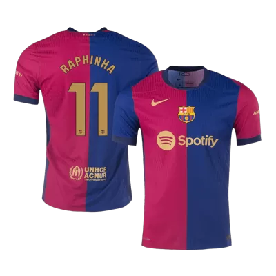 Authentic RAPHINHA #11 Barcelona Shirt Home 2024/25 - bestfootballkits