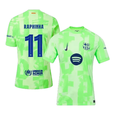 Authentic RAPHINHA #11 Barcelona Shirt Third Away 2024/25 - UCL（Spotify Logo Without Text） - bestfootballkits