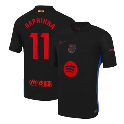 Authentic RAPHINHA #11 Barcelona Shirt Away 2024/25 -（Spotify Logo Without Text） - bestfootballkits