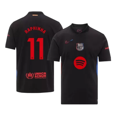 RAPHINHA #11 Barcelona Shirt Away 2024/25 -（Spotify Logo Without Text） - bestfootballkits