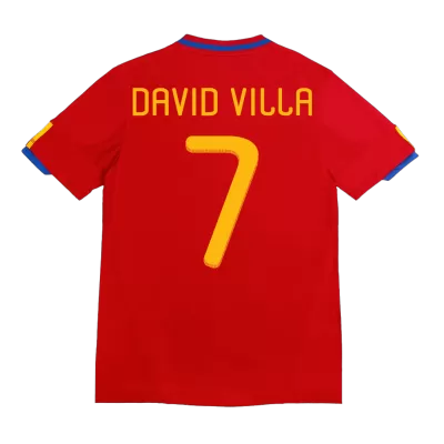 DAVID VILLA #7 Retro Spain Shirt Home 2010 - bestfootballkits