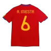 A. INIESTA #6 Retro Spain Shirt Home 2010 - bestfootballkits