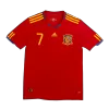 DAVID VILLA #7 Retro Spain Shirt Home 2010 - bestfootballkits