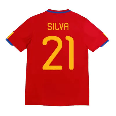 SILVA #21 Retro Spain Shirt Home 2010 - bestfootballkits