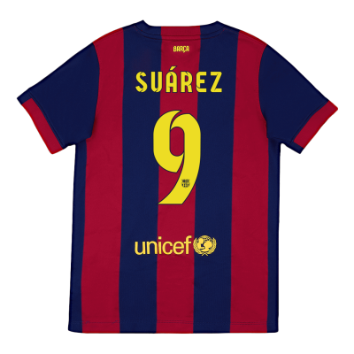 SUÁREZ #9 Retro Barcelona Shirt Home 2014/15 - bestfootballkits