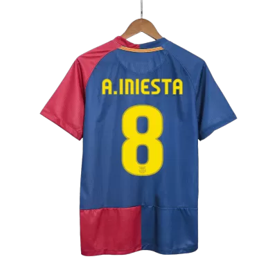 A.INIESTA #8 Retro Barcelona Shirt Home 2008/09 - UCL - bestfootballkits