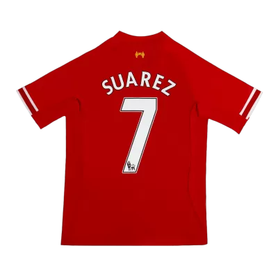 SUAREZ #7 Retro Liverpool Shirt Home 2013/14 - bestfootballkits