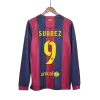 SUÁREZ #9 Retro Barcelona Shirt Home Long Sleeve 2014/15 - bestfootballkits