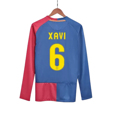 XAVI #6 Retro Barcelona Shirt Home Long Sleeve 2008/09 - UCL - bestfootballkits