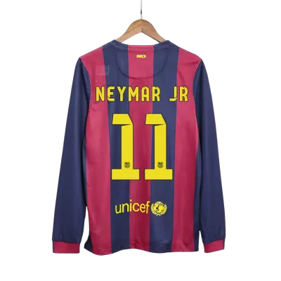 NEYMAR JR #11 Retro Barcelona Shirt Home Long Sleeve 2014/15 - bestfootballkits