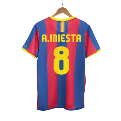 A.INIESTA #8 Retro Barcelona Shirt Home 2010/11 - bestfootballkits