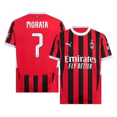 MORATA #7 AC Milan Shirt Home 2024/25 - UCL - bestfootballkits