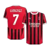 Authentic GIMENEZ #7 AC Milan Shirt Home 2024/25 - bestfootballkits