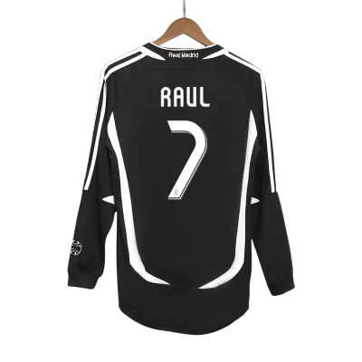 RAUL #7 Retro Real Madrid Shirt Away Long Sleeve 2006/07 - bestfootballkits