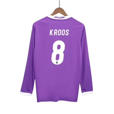 KROOS #8 Retro Real Madrid Shirt Away Long Sleeve 2016/17 - bestfootballkits