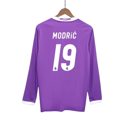 MODRIĆ #19 Retro Real Madrid Shirt Away Long Sleeve 2016/17 - bestfootballkits