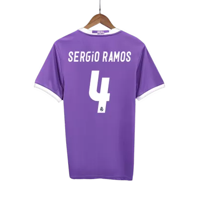 SERGIO RAMOS #4 Retro Real Madrid Shirt Away 2016/17 - bestfootballkits