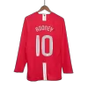 ROONEY #10 Retro Manchester United Shirt Home Long Sleeve 2007/08 - UCL - bestfootballkits