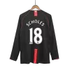 SCHOLES #18 Retro Manchester United Shirt Away Long Sleeve 2007/08 - bestfootballkits