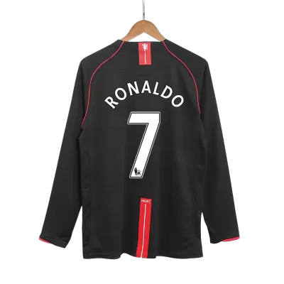 RONALDO #7 Retro Manchester United Shirt Away Long Sleeve 2007/08 - bestfootballkits