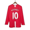 ROONEY #10 Retro Manchester United Shirt Home Long Sleeve 2007/08 - bestfootballkits