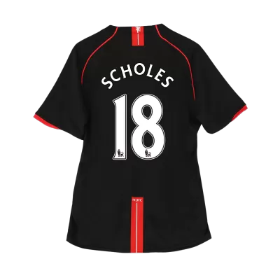 SCHOLES #18 Retro Manchester United Shirt Away 2007/08 - bestfootballkits