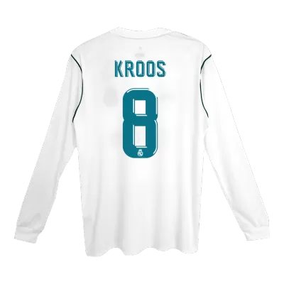 KROOS #8 Retro Real Madrid Shirt Home Long Sleeve 2017/18 - bestfootballkits