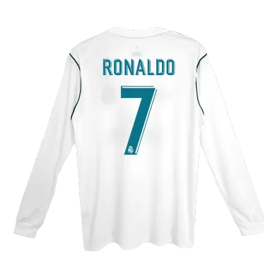 RONALDO #7 Real Madrid Classic Football Shirt Home Long Sleeve 2017/18 - bestfootballkits