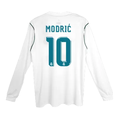 MODRIĆ #10 Retro Real Madrid Shirt Home Long Sleeve 2017/18 - bestfootballkits