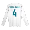 SERGIO RAMOS #4 Retro Real Madrid Shirt Home Long Sleeve 2017/18 - bestfootballkits