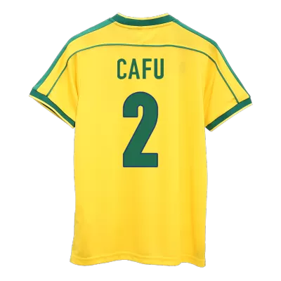 CAFU #2 Retro Brazil Shirt Home 1998 - bestfootballkits