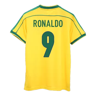 RONALDO #9 Retro Brazil Shirt Home 1998 - bestfootballkits