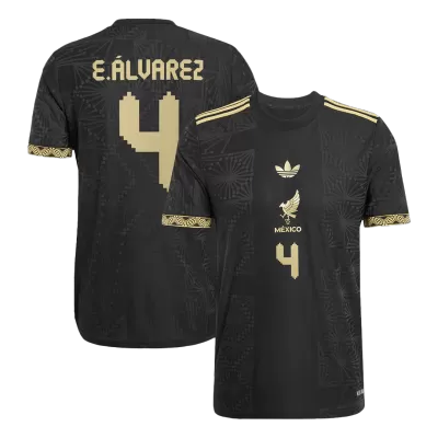 Authentic E.ÁLVAREZ #4 Mexico Shirt Third Away 2025 -Gold Cup - bestfootballkits