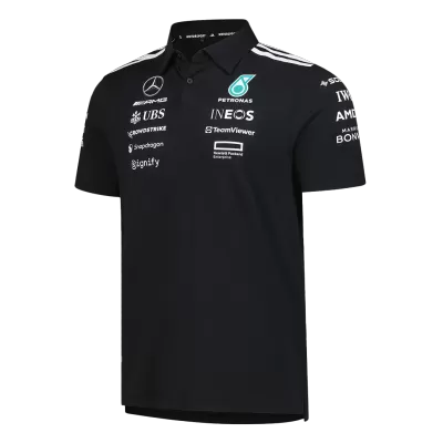 Mercedes AMG Petronas F1 Team Polo 2025 - Black - bestfootballkits