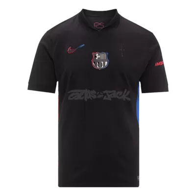 Barcelona X Travis Scott Away Soccer Jersey 2024/25 Black - bestfootballkits