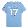 DE BRUYNE #17 Manchester City Home Soccer Jersey 2025/26 Blue - bestfootballkits