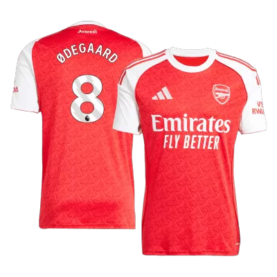 ØDEGAARD #8 Arsenal Home Soccer Jersey 2025/26 Red - bestfootballkits