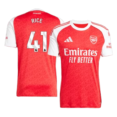 RICE #41 Arsenal Home Soccer Jersey 2025/26 Red - bestfootballkits