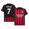 GIMENEZ #7 AC Milan Home Soccer Jersey 2025/26 Red&Black - bestfootballkits
