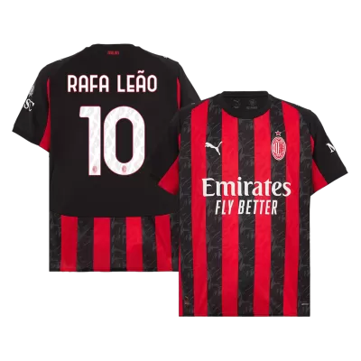 RAFA LEÃO #10 AC Milan Home Soccer Jersey 2025/26 Red&Black - bestfootballkits