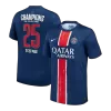 CHAMPIONS #25 PSG Home Soccer Jersey 2024/25 Navy - CHAMPIONS OF EUROPE - bestfootballkits