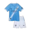 Kid's Manchester City Home Soccer Jersey Kit(Jersey+Shorts) 2025/26 Blue - bestfootballkits