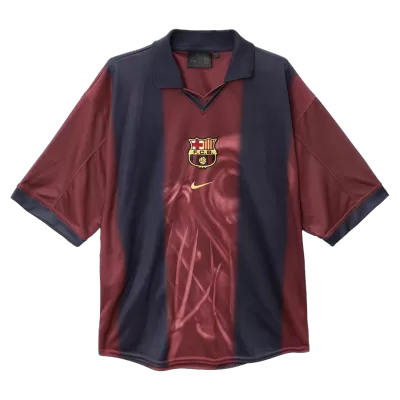 Retro 2000/01 Barcelona X CJ Home Soccer Jersey Red&Blue - bestfootballkits