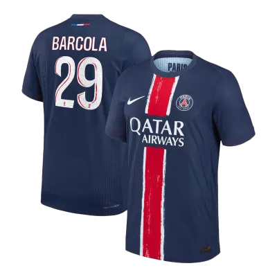 BARCOLA #29 Authentic PSG Home Soccer Jersey 2024/25 Navy - bestfootballkits