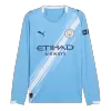 Manchester City Home Long Sleeve Soccer Jersey 2025/26 Blue - bestfootballkits