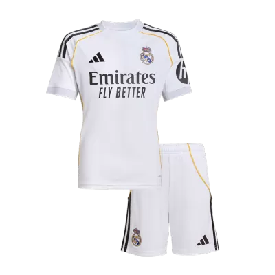 Kid's Real Madrid Home Soccer Jersey Kit(Jersey+Shorts) 2025/26 White - bestfootballkits